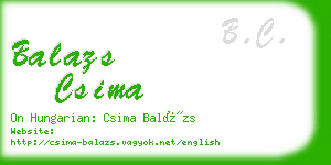 balazs csima business card